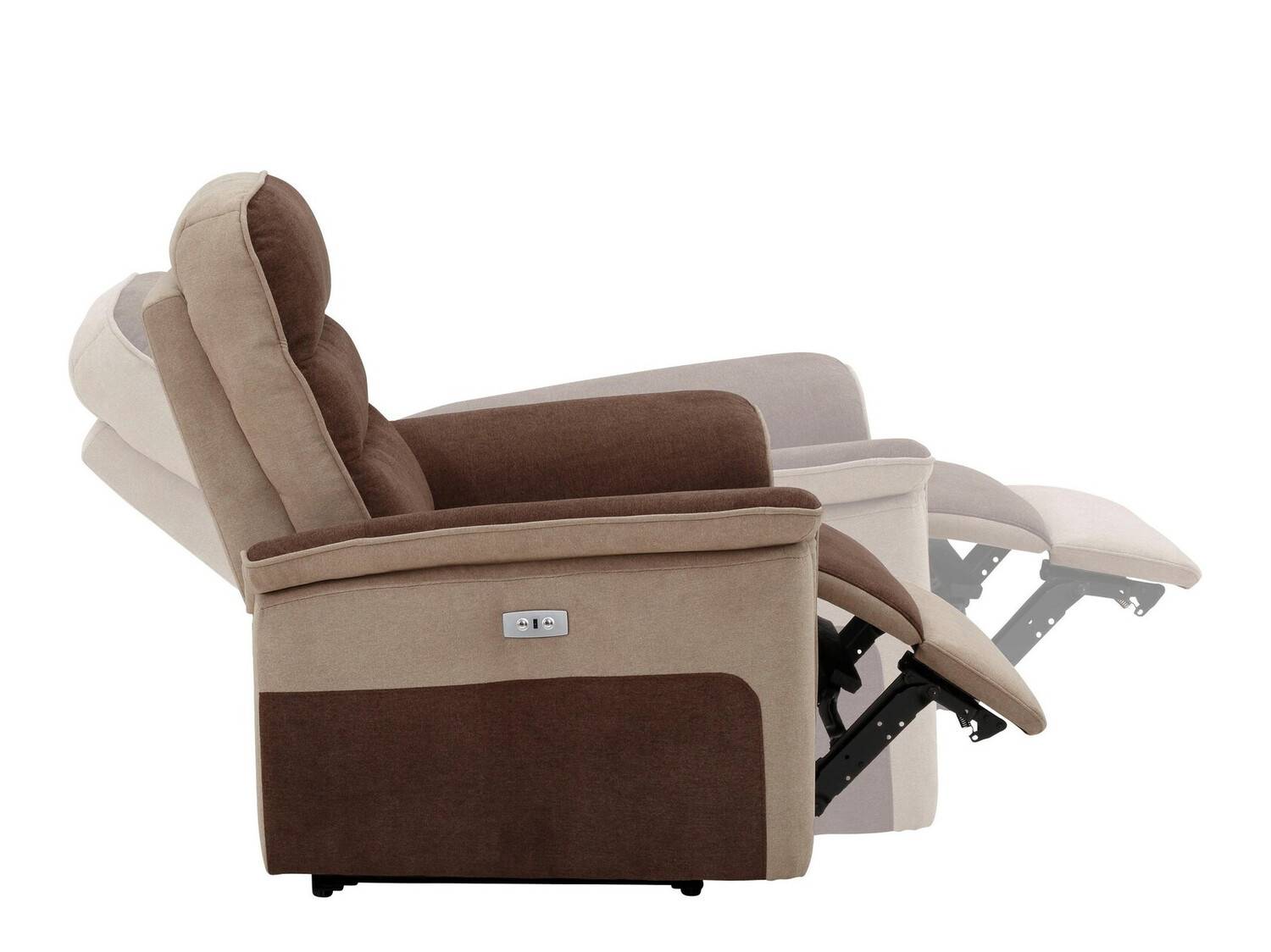 Sillón reclinable Denton 680 (Marrón + Beige)