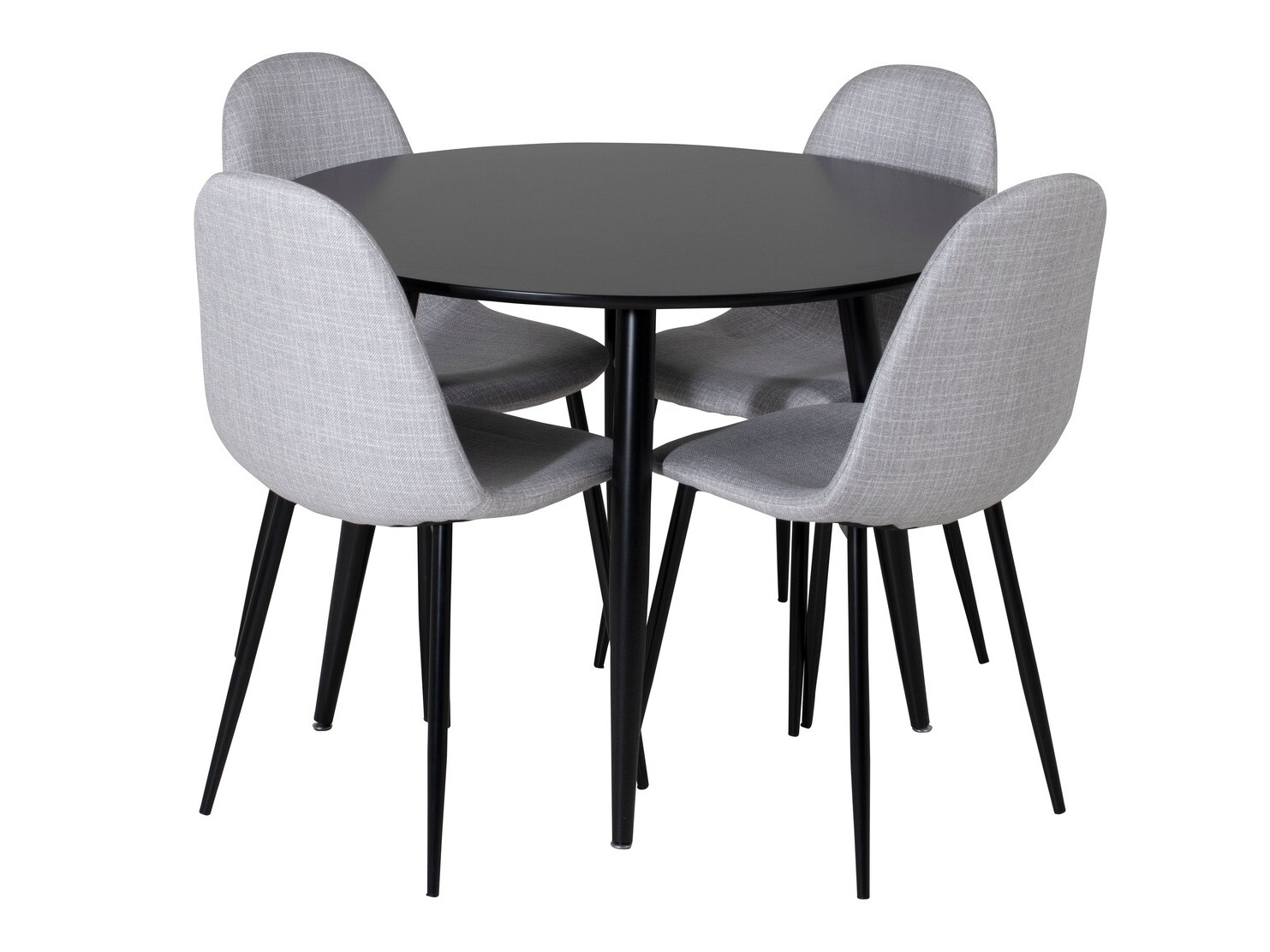 Conjunto de mesas y sillas para comedor Dallas 356 (Gris claro + Negro)
