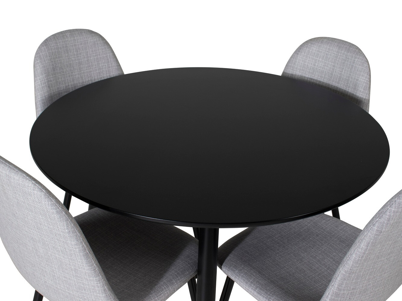 Conjunto de mesas y sillas para comedor Dallas 356 (Gris claro + Negro)