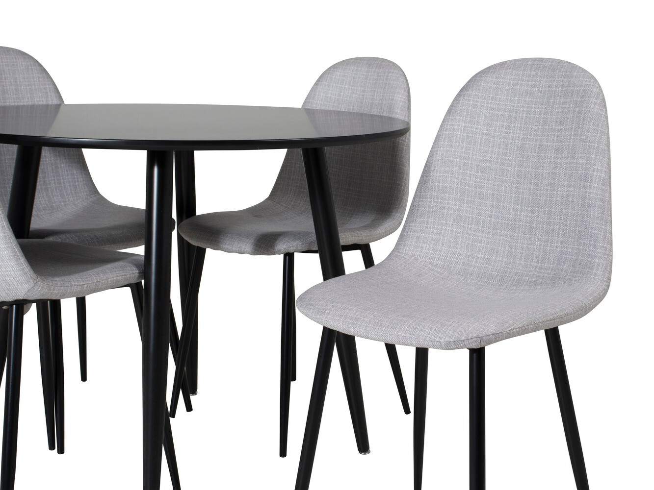 Conjunto de mesas y sillas para comedor Dallas 356 (Gris claro + Negro)