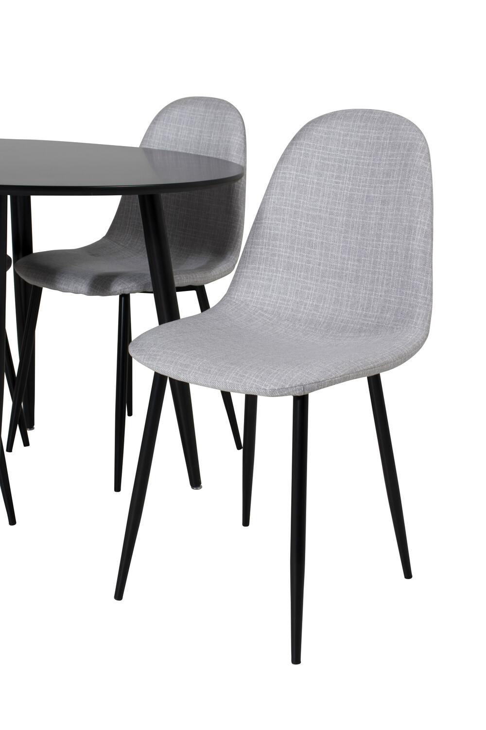 Conjunto de mesas y sillas para comedor Dallas 356 (Gris claro + Negro)
