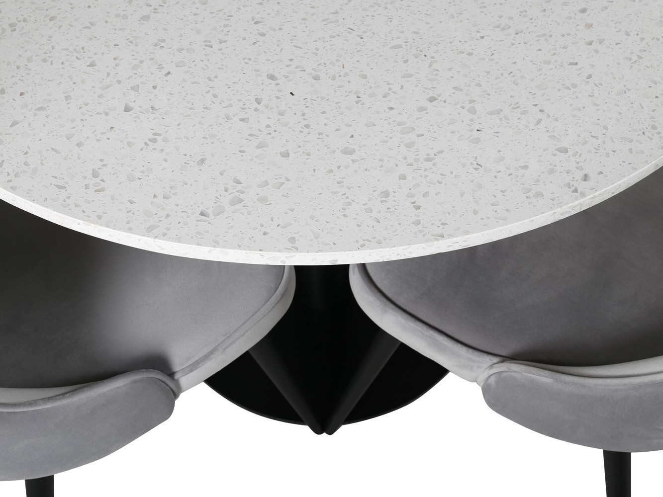 Conjunto de comedor Dallas 1160 (Gris claro + Negro)