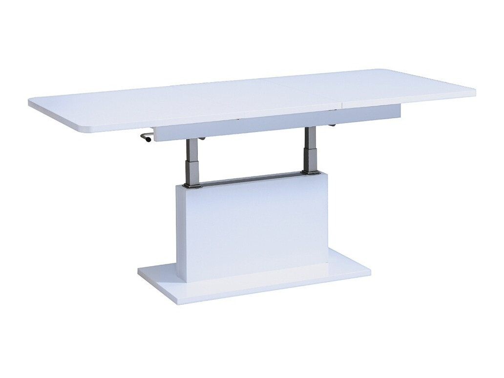 Transforming mesa de centro Ogden 158 (Blanco brillante + Blanco)