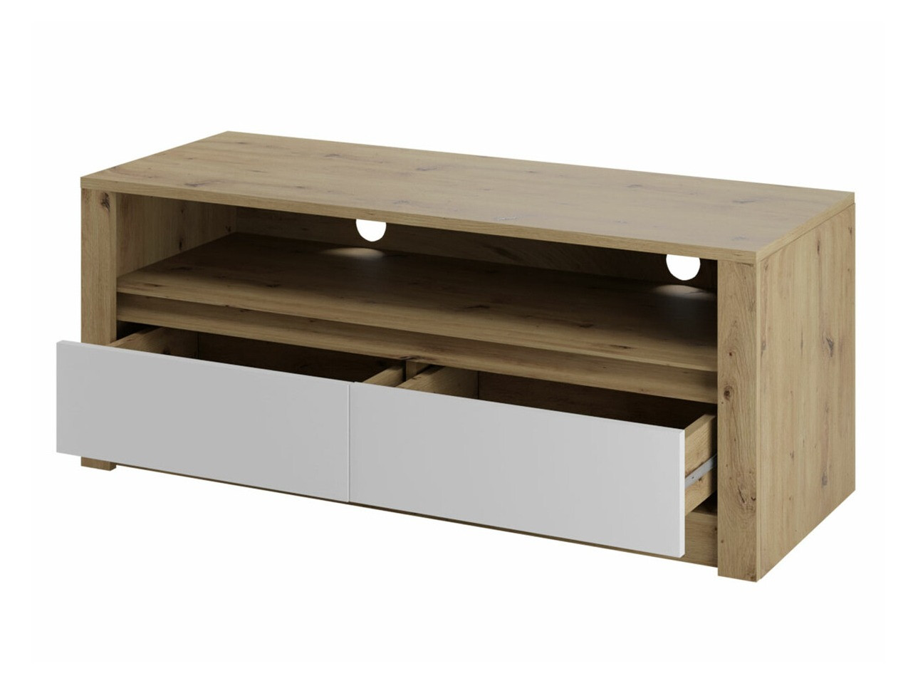 Conjunto de salón Deldale 115 (Roble Artisan + Blanco)