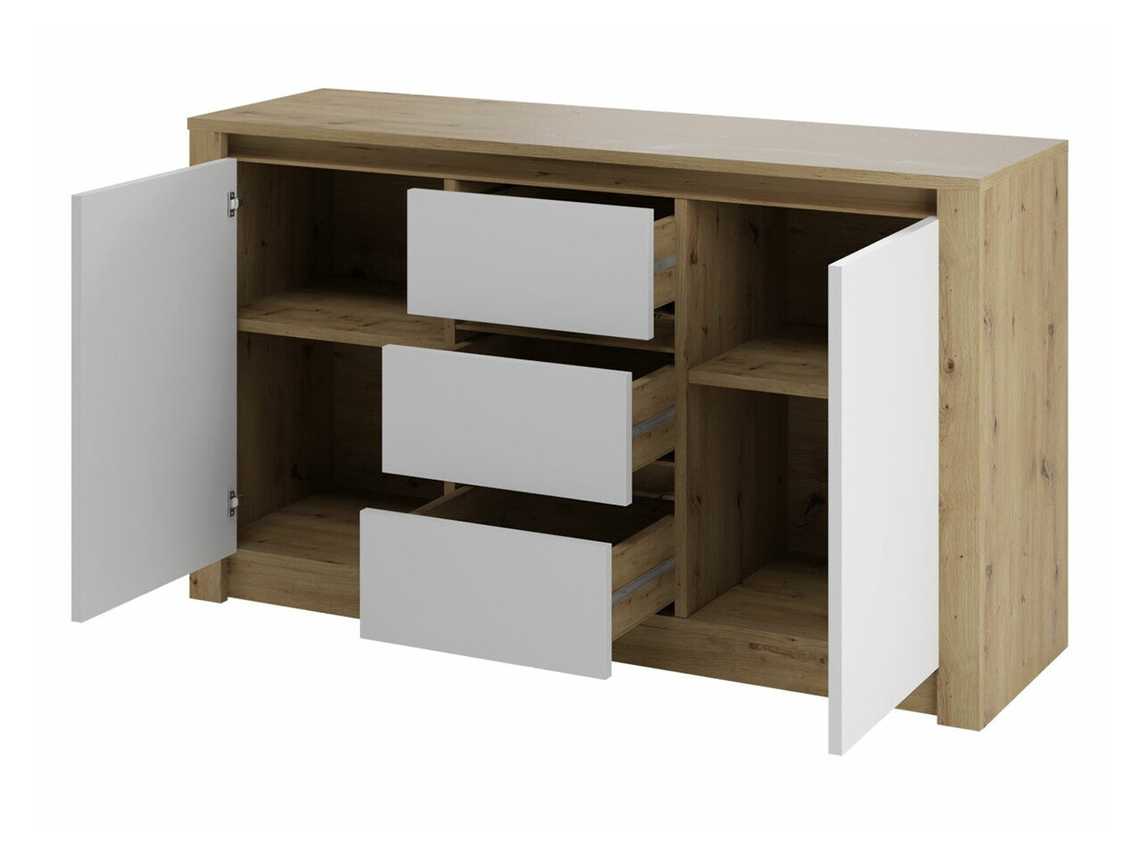 Conjunto de salón Deldale 115 (Roble Artisan + Blanco)