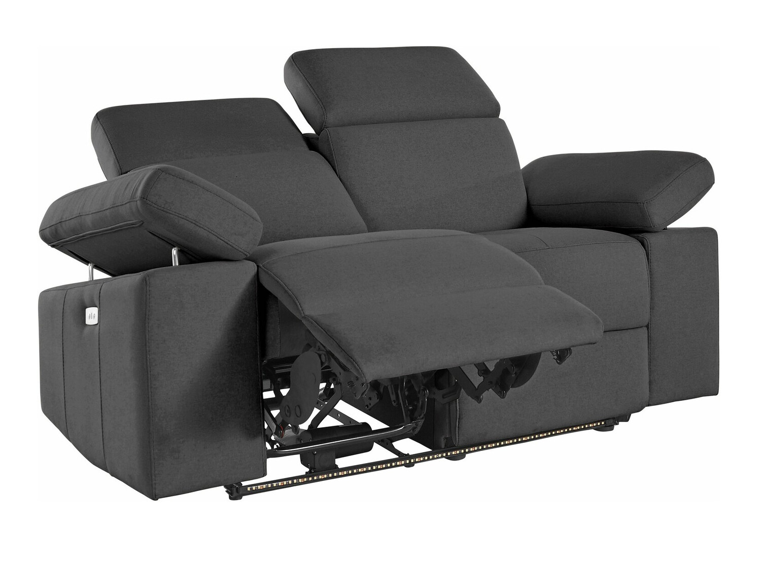 Conjunto de muebles tapizado Denton 725 (Antracita)