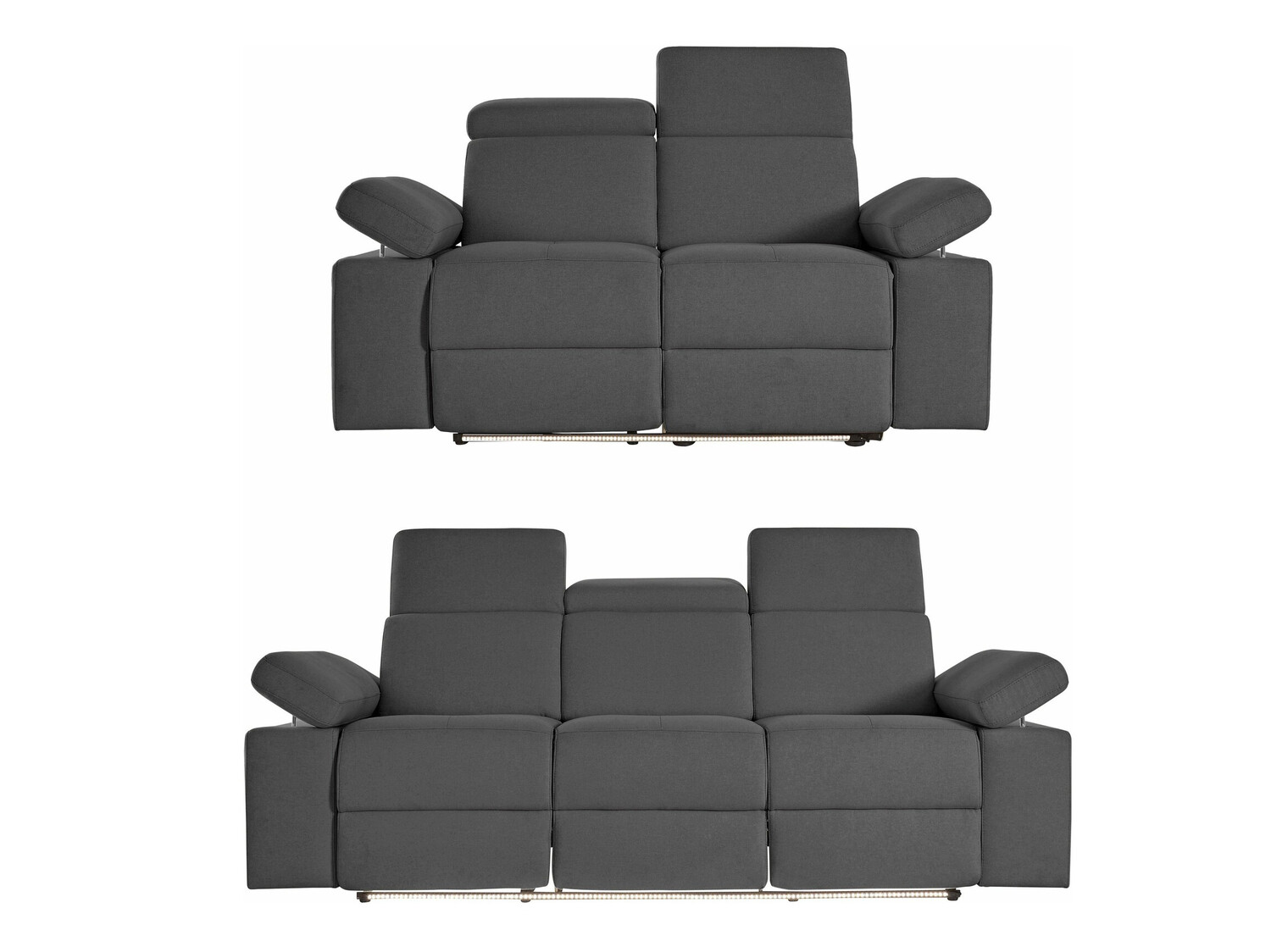 Conjunto de muebles tapizado Denton 725 (Antracita)