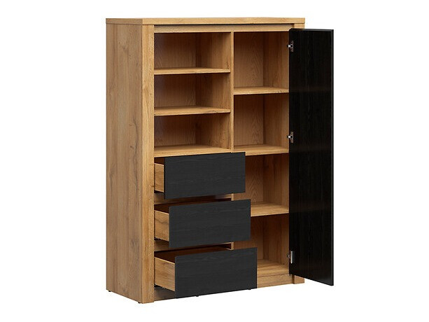 Estantería Boston 637 (Roble + Roble negro)