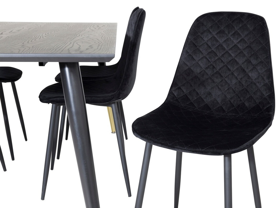 Conjunto de mesas y sillas para comedor Dallas 1259 (Negro)