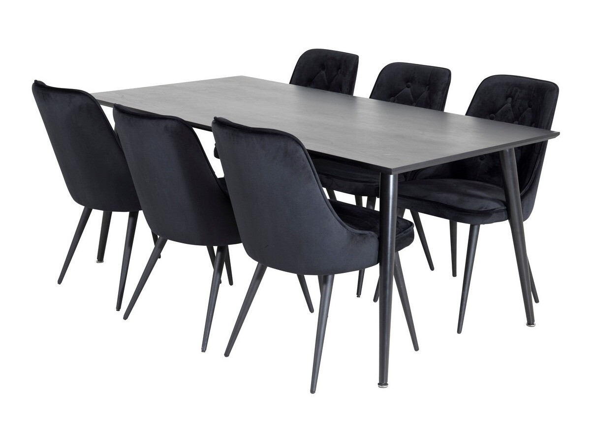 Conjunto de mesas y sillas para comedor Dallas 1336 (Negro)