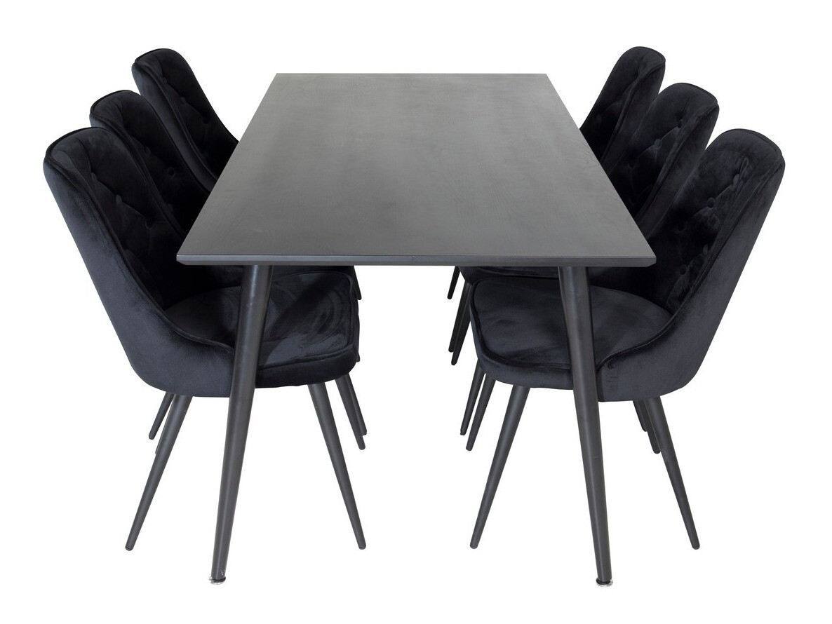 Conjunto de mesas y sillas para comedor Dallas 1336 (Negro)