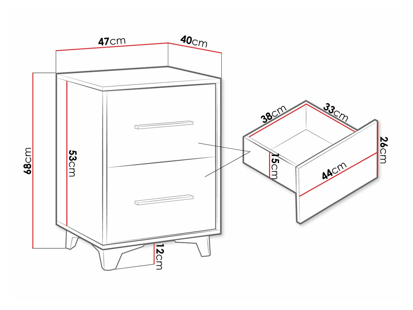 Mesilla de noche Avimora 117