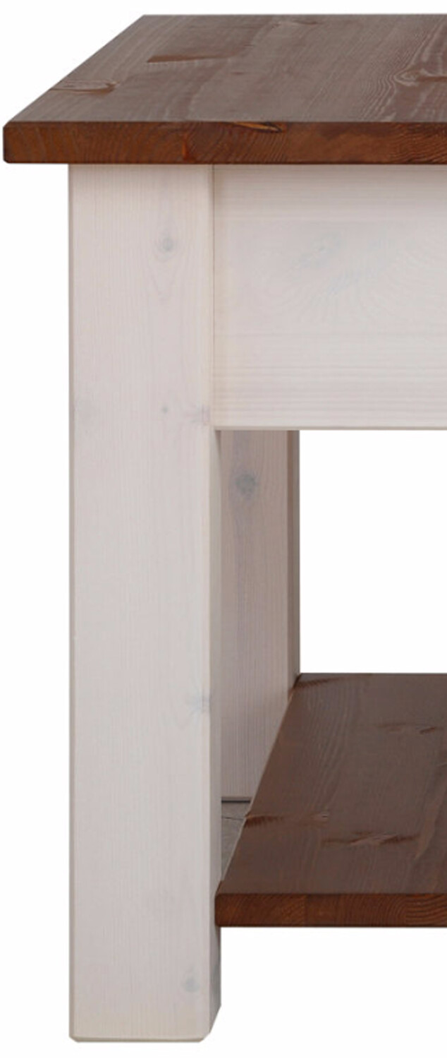 Mesa de centro Denton 754 (Blanco + Miel de roble)