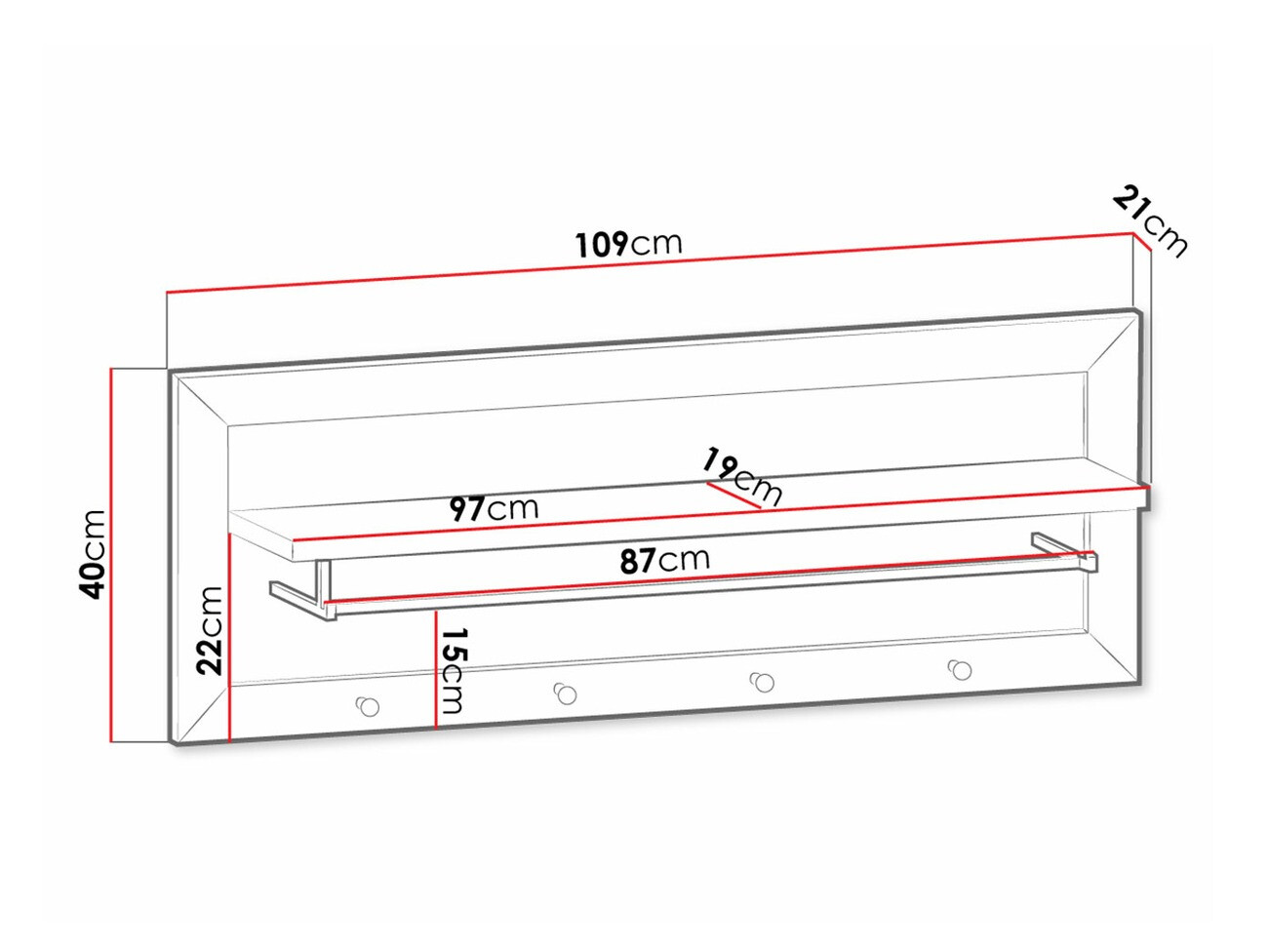 Perchero Ferdore 124 (Verde)