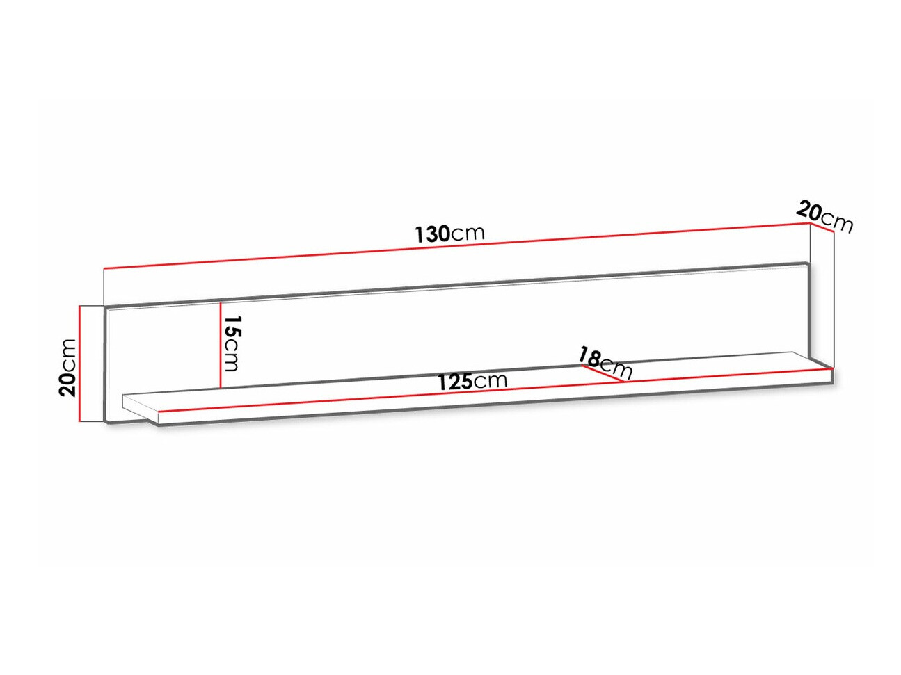 Estantería de pared Ferdore 142 (Verde)
