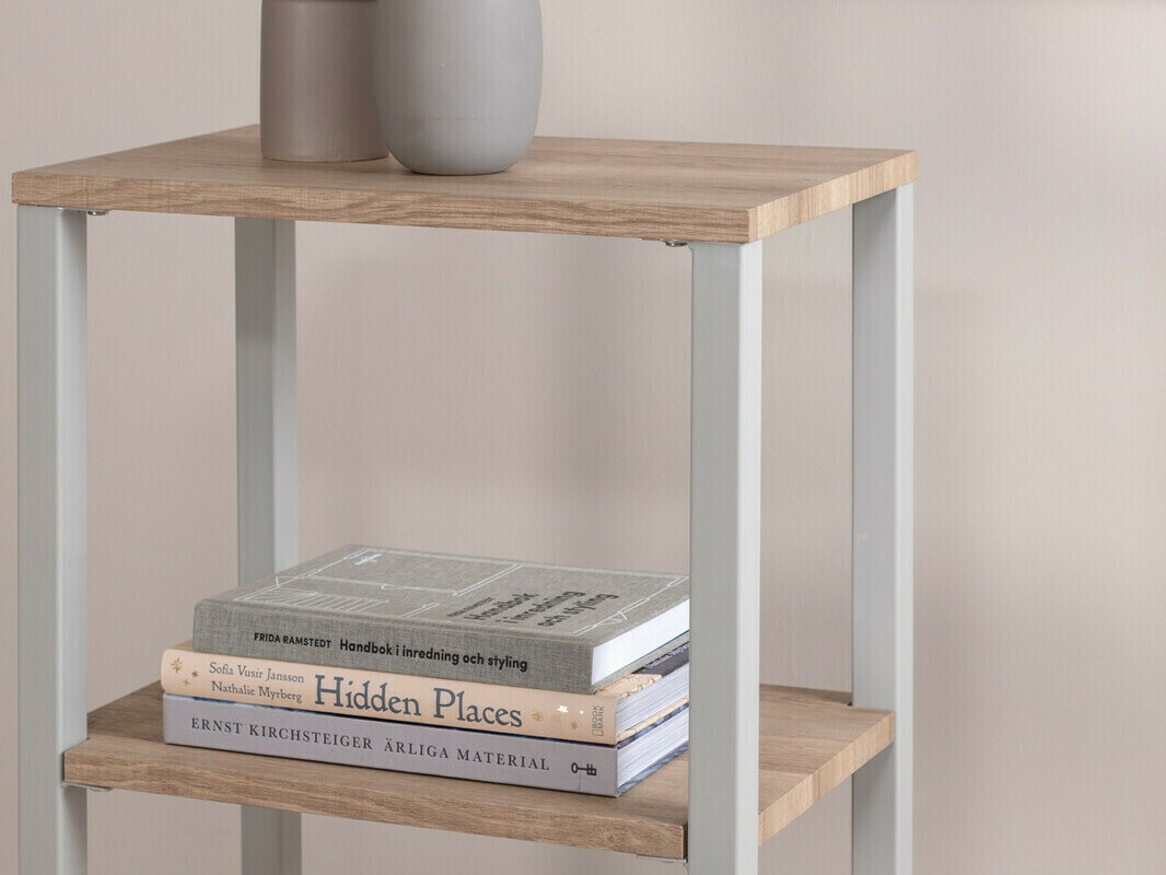 Mesa auxiliar Dallas 3219 (Gris + De color marrón claro)
