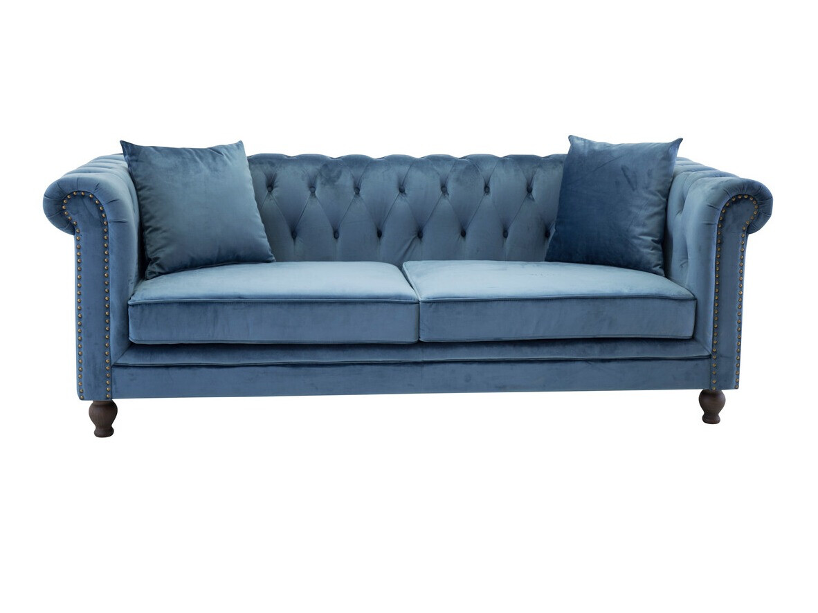 Sofá chesterfield Dallas 255 (Azul)