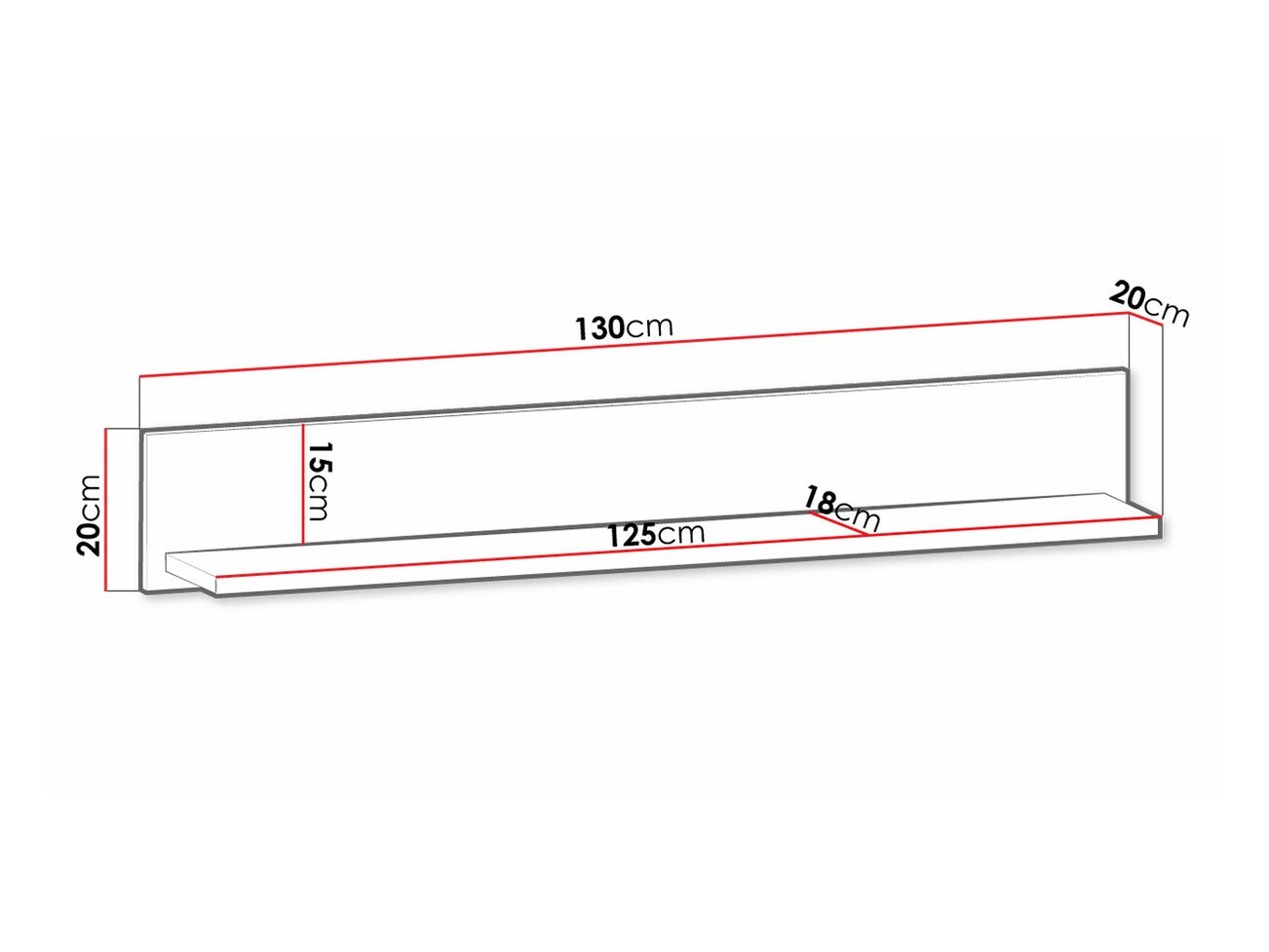 Estantería de pared Ferdore 152