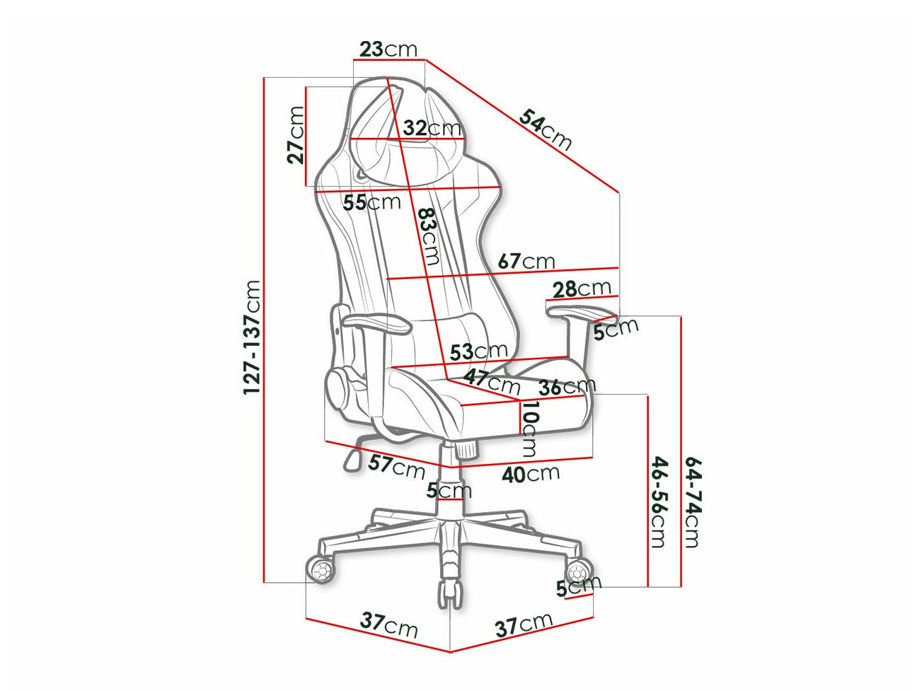 Silla de juego Comfivo 322