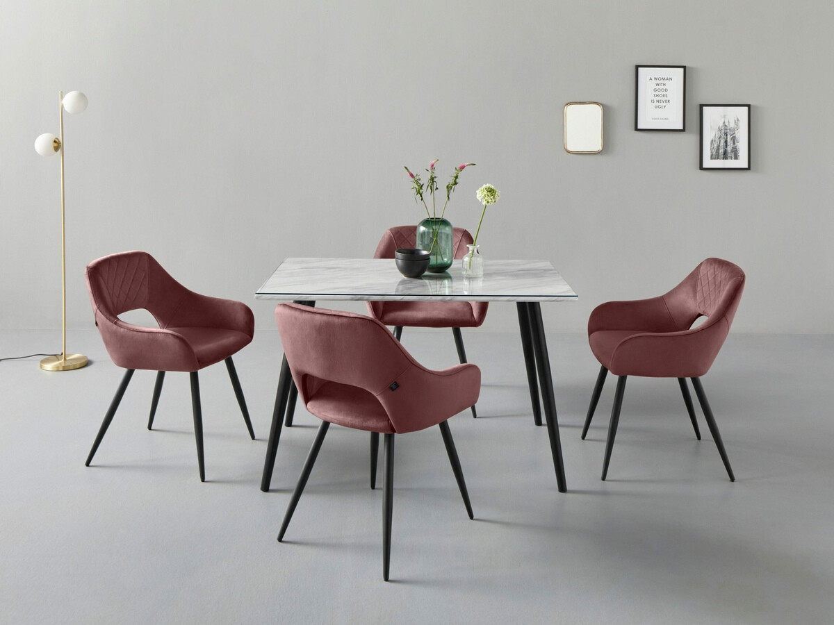 Conjunto de sillas Denton 778 (Negro + Rosa)