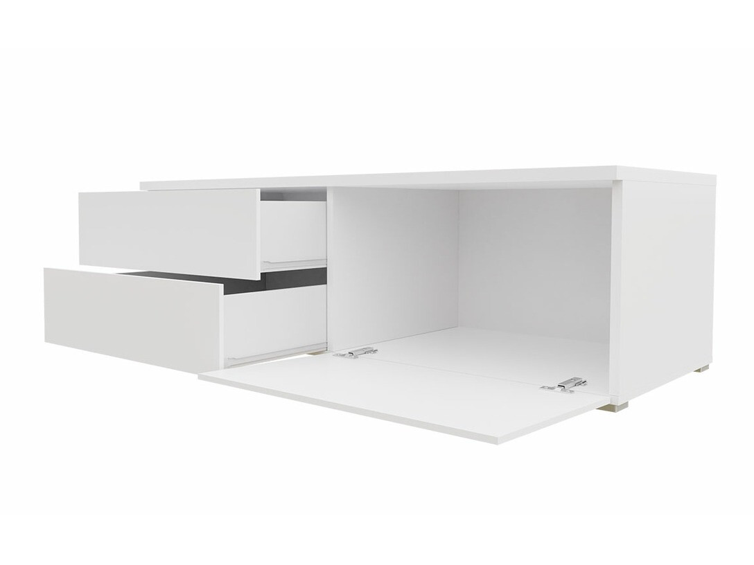 Mueble TV Hortus (Blanco + Blanco brillante)
