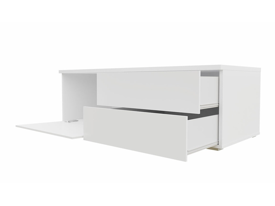 Mueble TV Hortus (Blanco + Blanco brillante)