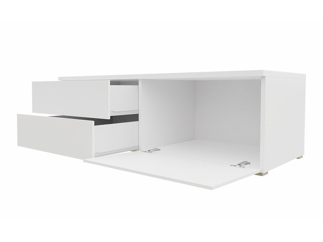Mueble TV Hortus (Blanco + Negro brillante)