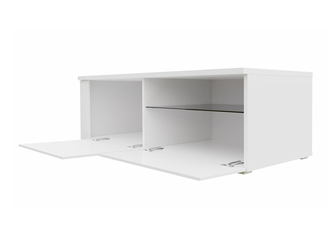 Mueble TV Nashville 127 (Blanco + Gris brillante)