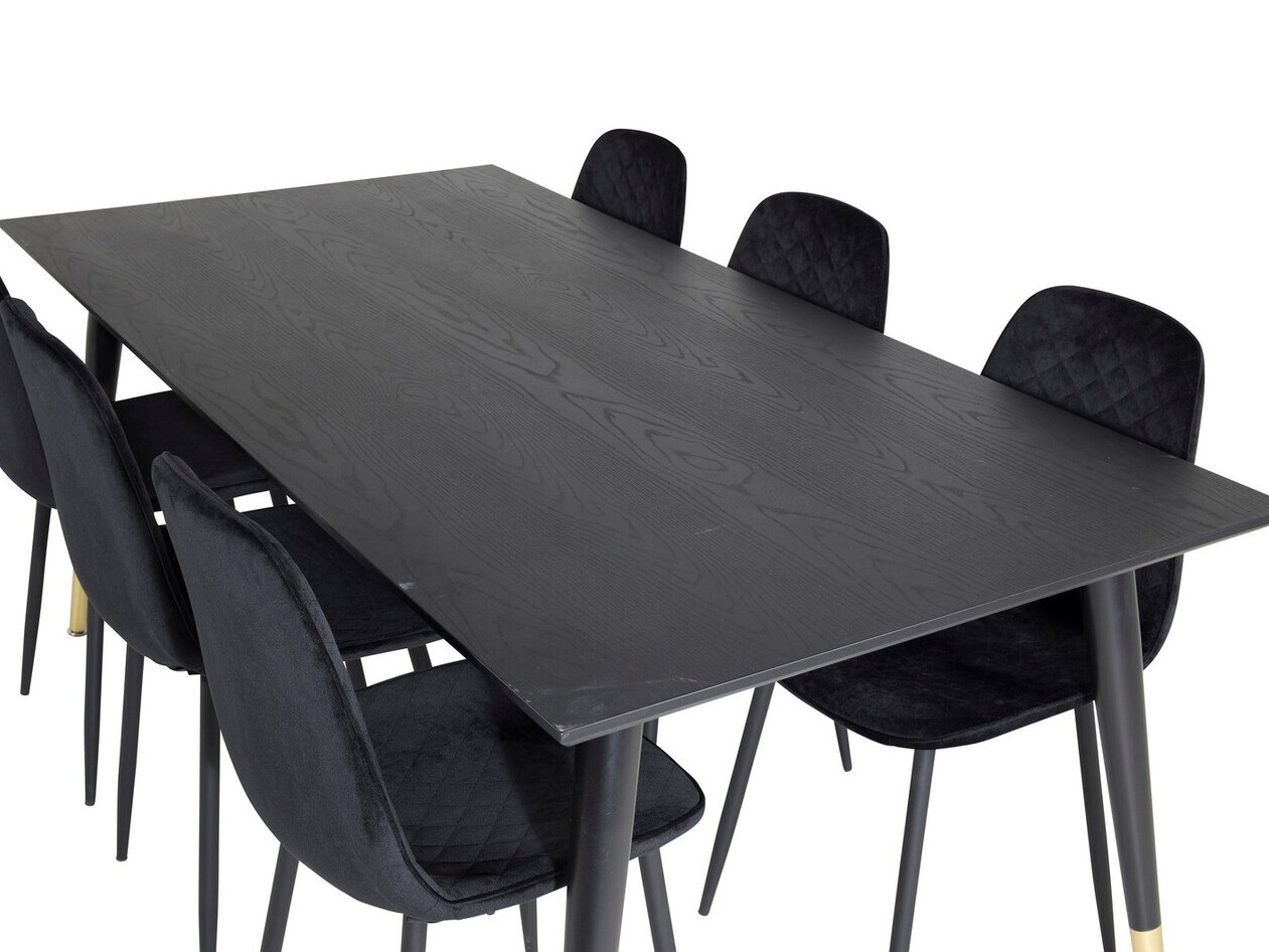 Conjunto de comedor Dallas 1259 (Negro)