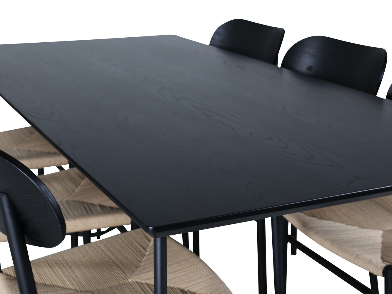 Conjunto de comedor Dallas 2716 (Negro + De color marrón claro)