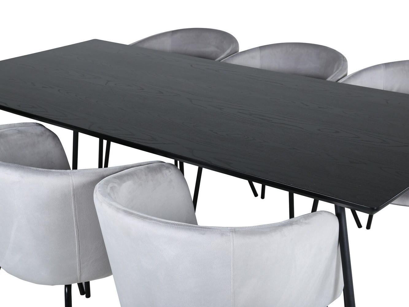 Conjunto de mesas y sillas para comedor Dallas 2569 (Gris claro + Negro)