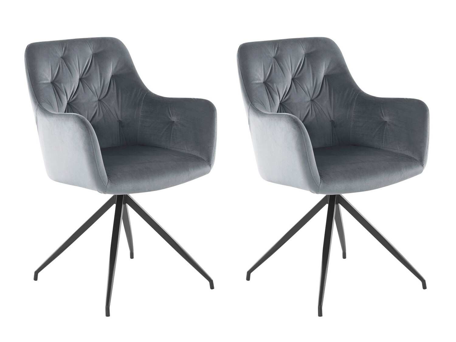 Conjunto de sillas Denton 780 (Negro + Gris)