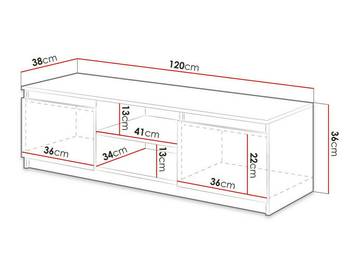 Mueble TV Sarasota 139 (Castaña)