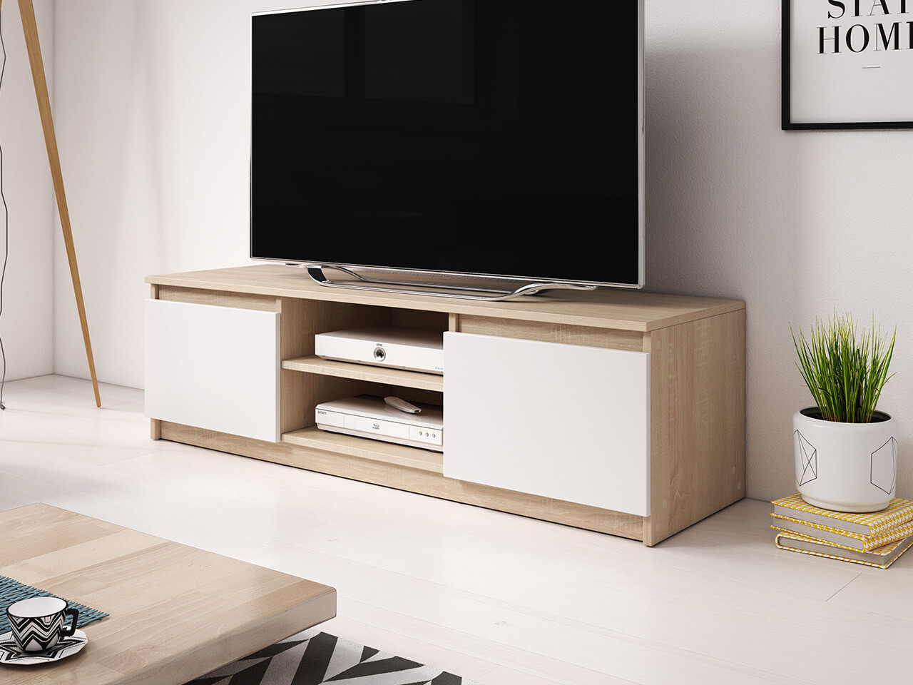 Mueble TV Sarasota 139 (Roble Sonoma + Blanco)