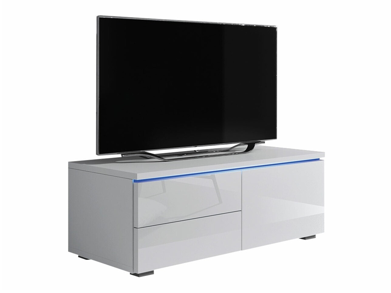 Mueble TV Uva VI (Blanco + Blanco brillante)