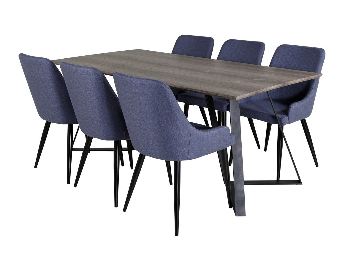 Conjunto de mesas y sillas para comedor Dallas 1345 (Azul + Negro)