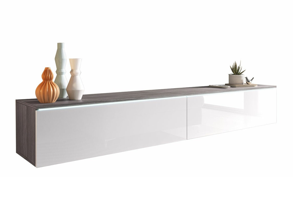Mueble TV Sarasota 121 (Bodega + Blanco brillante)