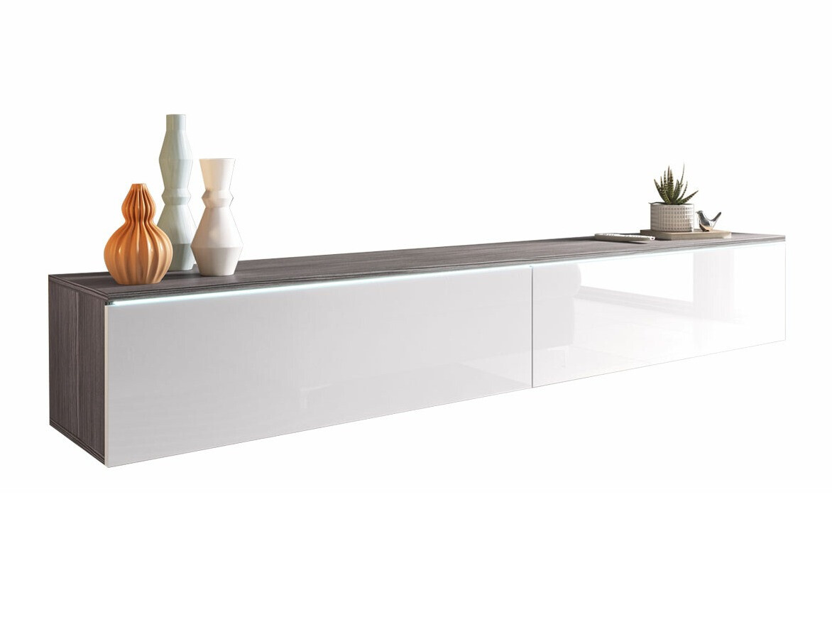 Mueble TV Sarasota 121 (Bodega + Blanco brillante)