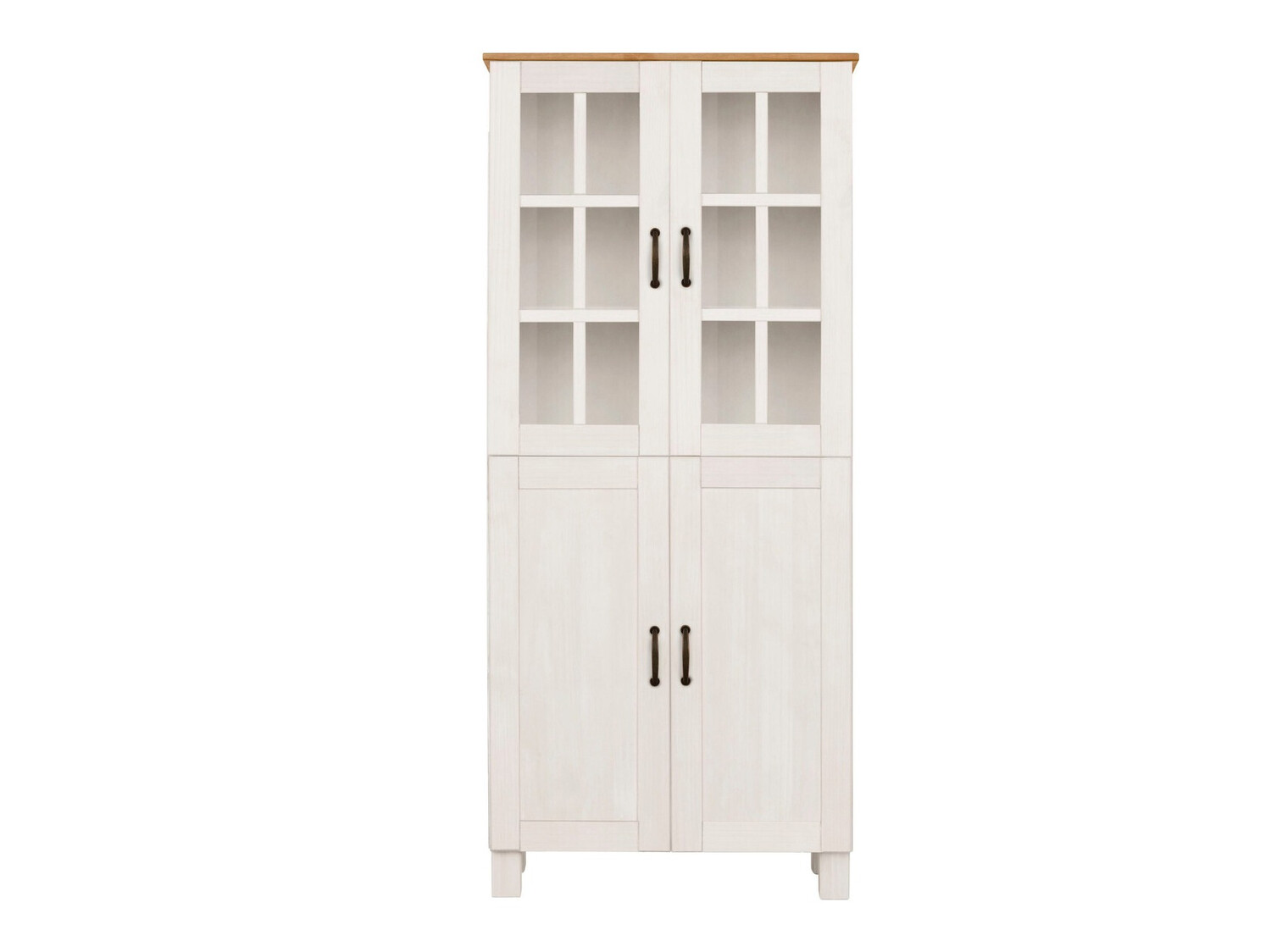 Armario de baño de pie Denton 1433 (Blanco + Miel de roble)