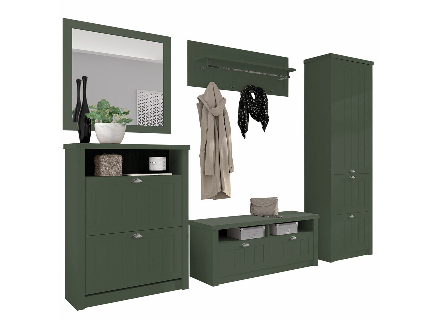 Conjunto de recibidor Ferdore 165 (Verde)