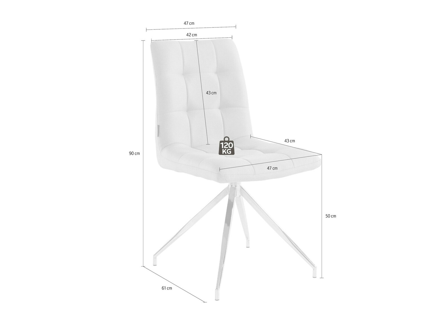 Conjunto de sillas Denton 794 (Negro + Gris)