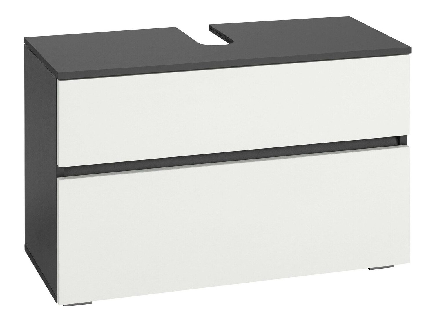 Armario de baño de pie para lavabo Soncamu 109 (Blanco + Antracita)