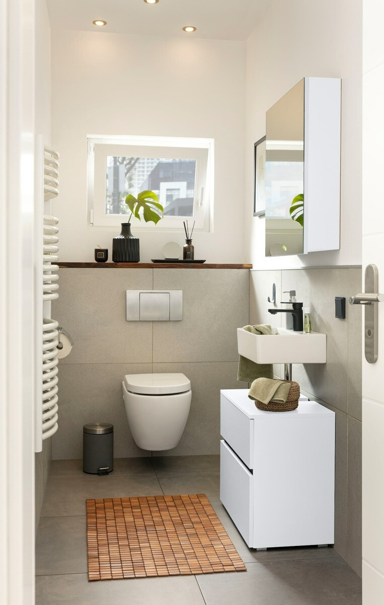 Armario de baño de pie para lavabo Soncamu 110 (Blanco)