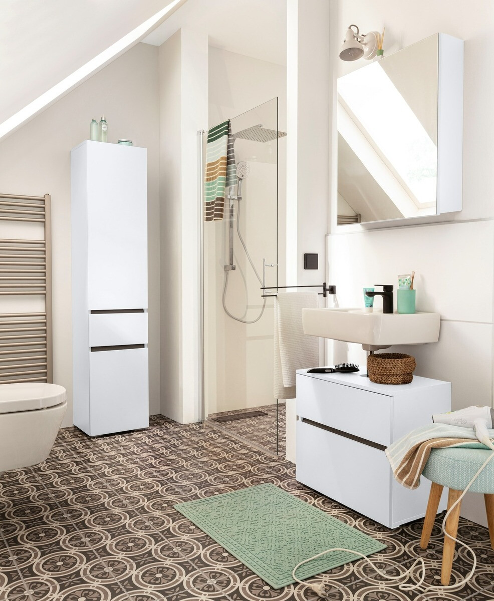 Armario de baño de pie para lavabo Soncamu 110 (Blanco)