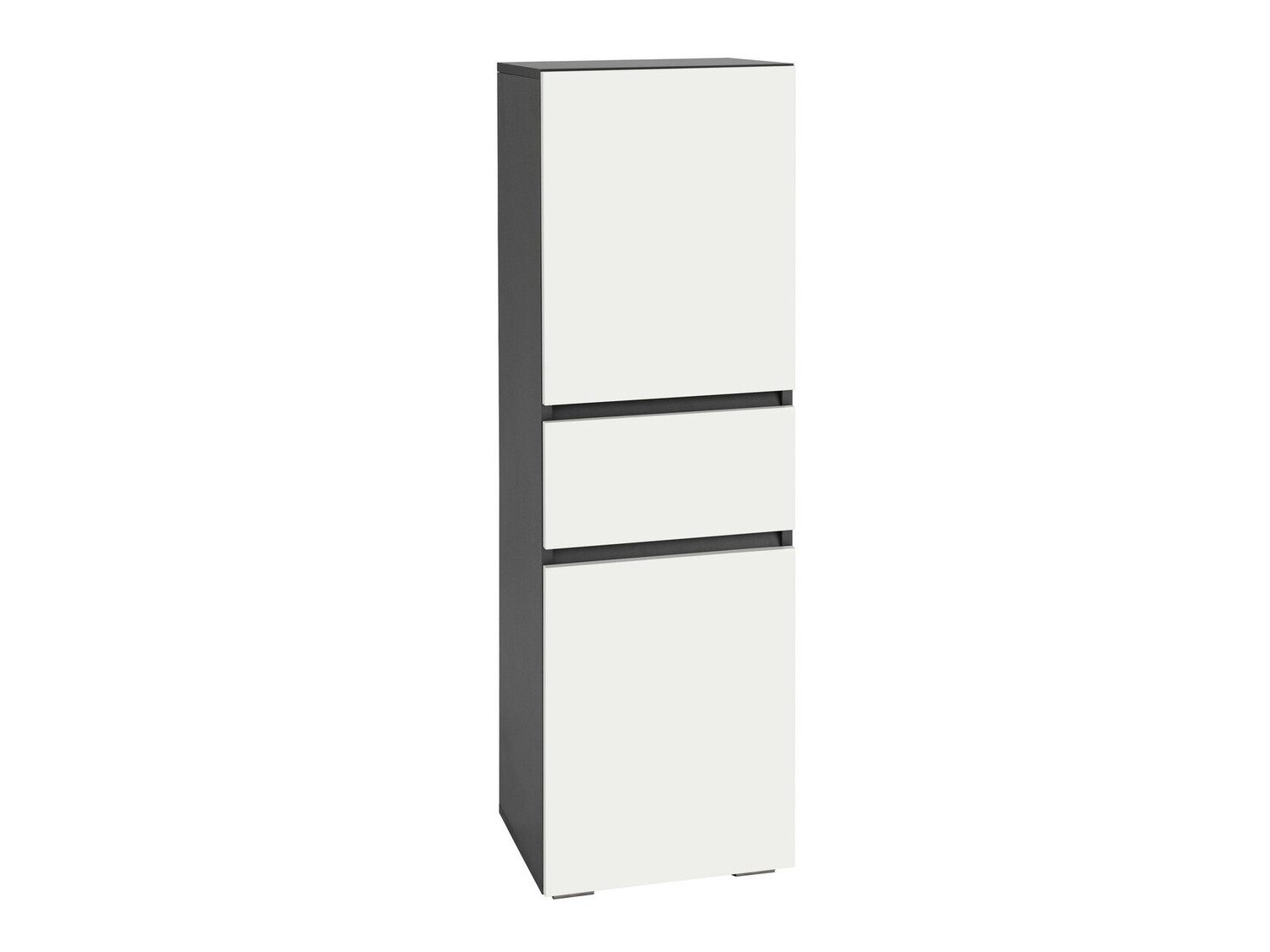 Armario de pie para baño Soncamu 102 (Blanco + Antracita)