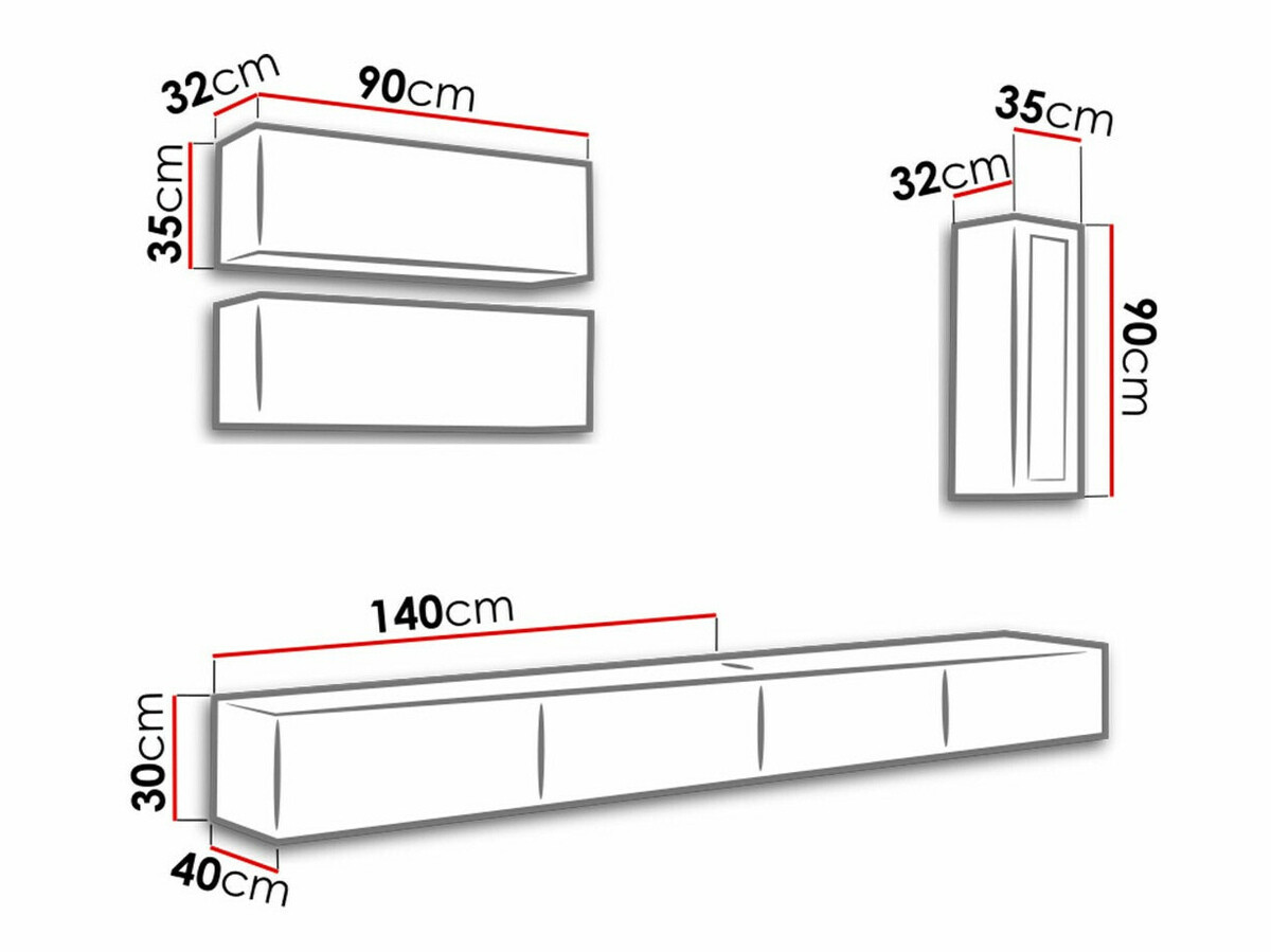 Conjunto de salón Venenou 137 (Negro + Negro brillante)