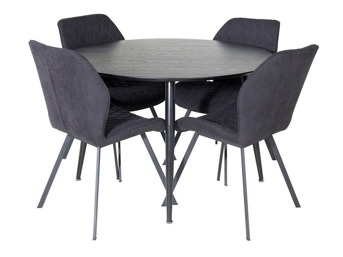 Conjunto de comedor Dallas 1562 (Negro)