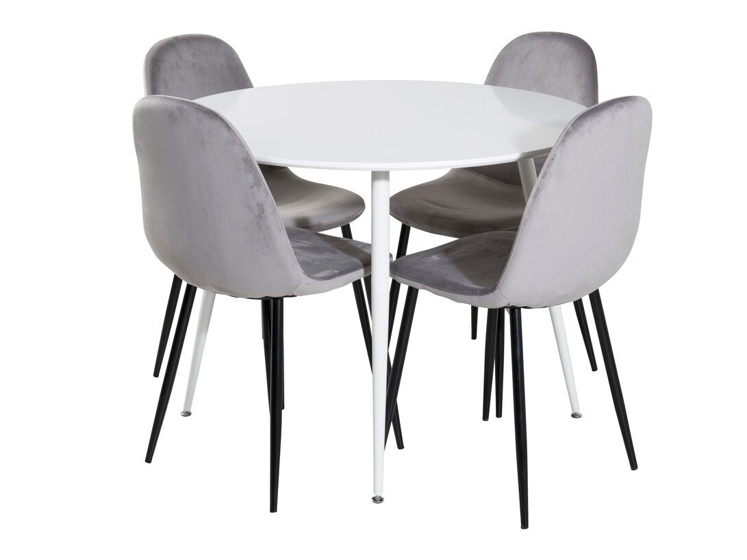 Conjunto de mesas y sillas para comedor Dallas 1581 (Gris + Negro)