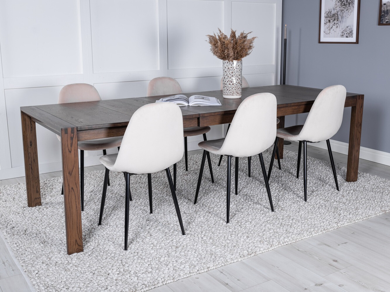 Conjunto de mesas y sillas para comedor Dallas 1632 (Roble oscuro)