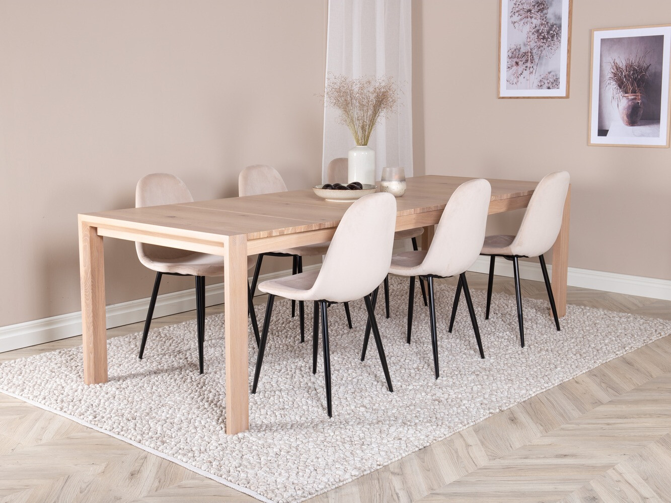 Conjunto de mesas y sillas para comedor Dallas 1632 (Roble)